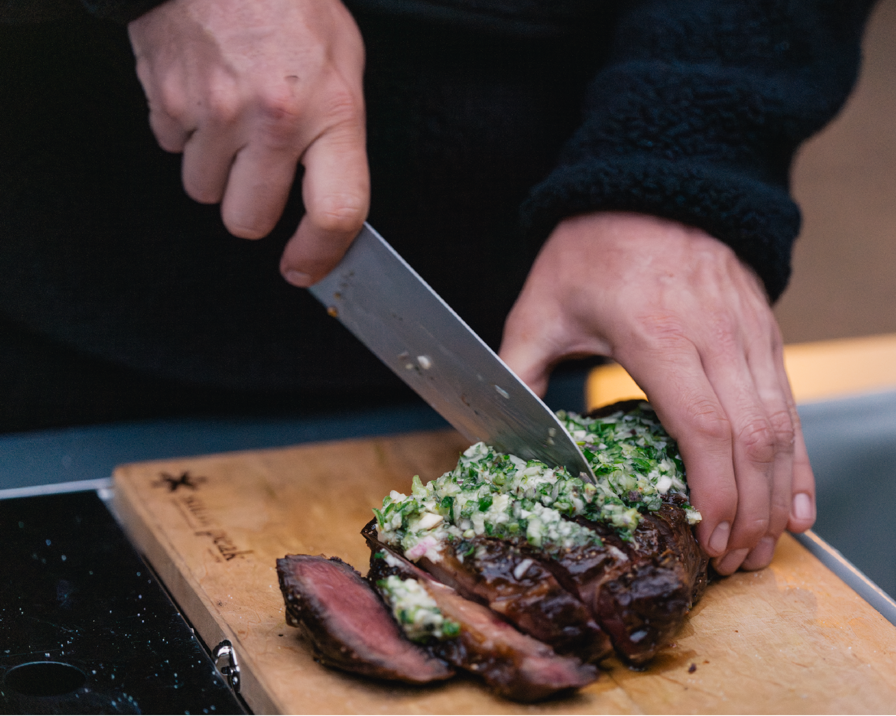 Ribeye with Spring-Compound Butter