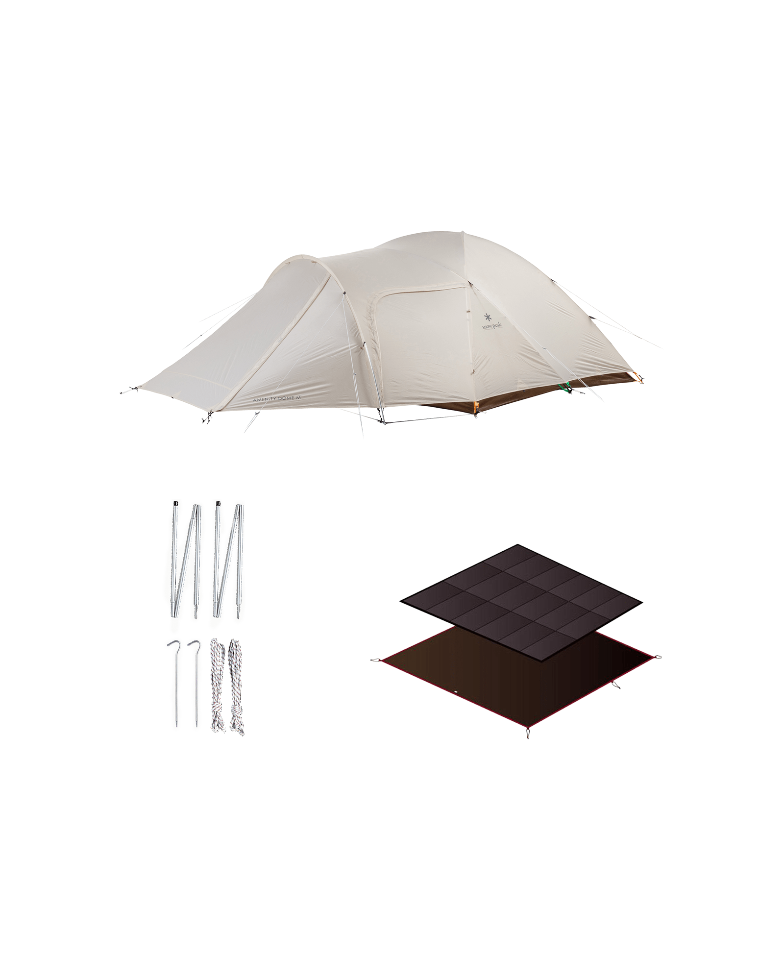 Amenity Dome Medium Ivory Tent Set - Snow Peak