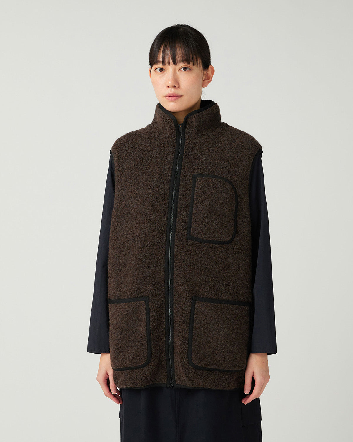 Recycled Wool Boa Vest