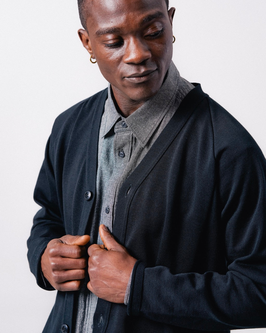 Water-Repellent Knit Cardigan