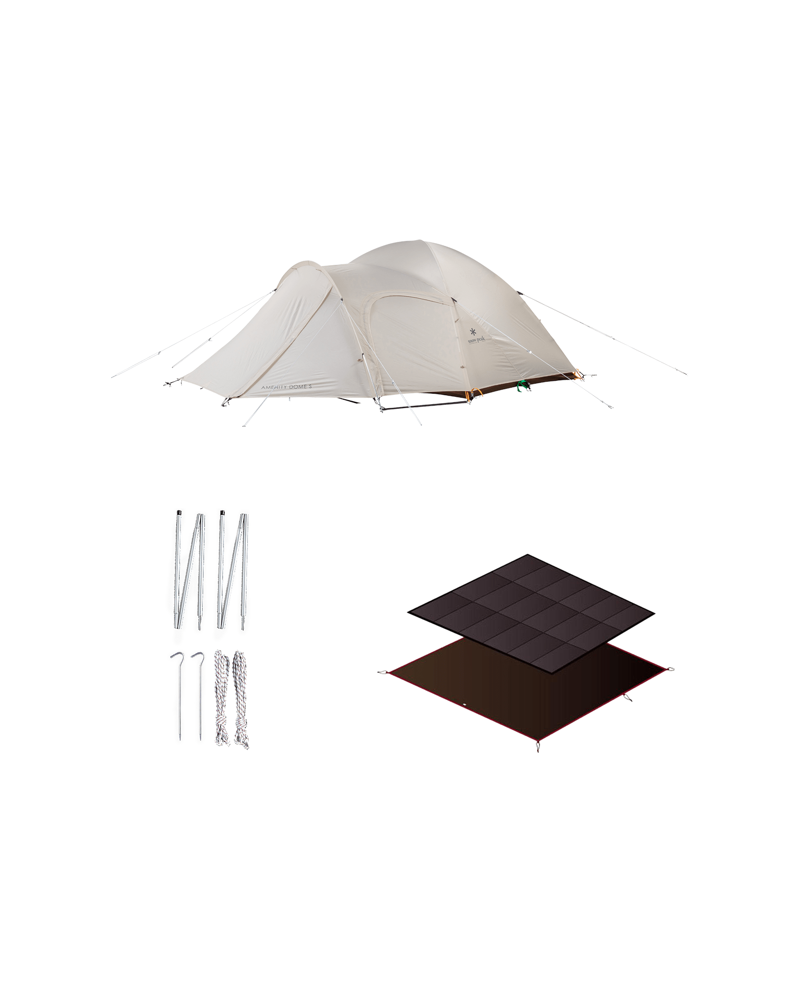 Amenity Dome Small Ivory Tent Set - Snow Peak